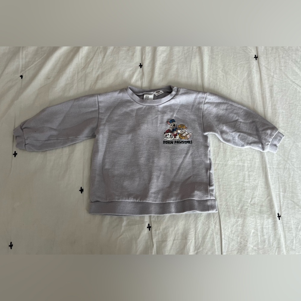 H&M Paw Patrol Pullover Sweatshirt Baby Boy 12 Months
